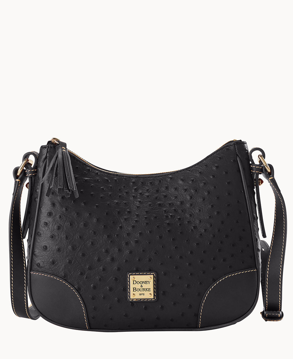 Ostrich Crossbody Hobo