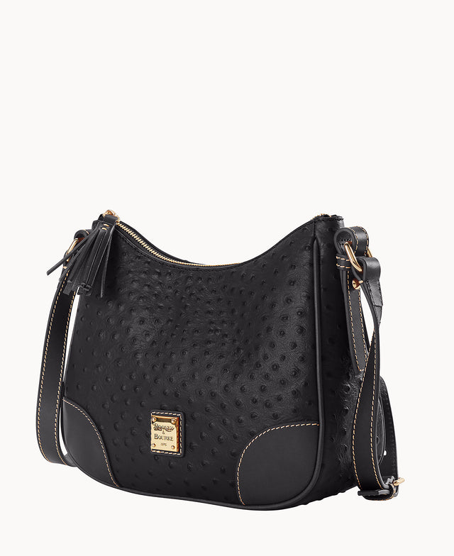 Ostrich Crossbody Hobo