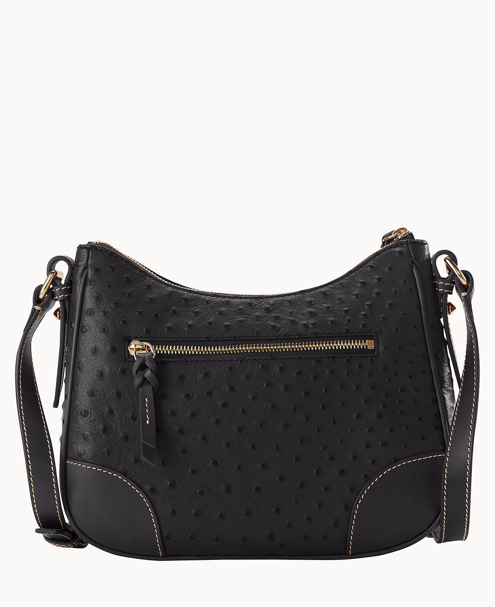 Ostrich Crossbody Hobo