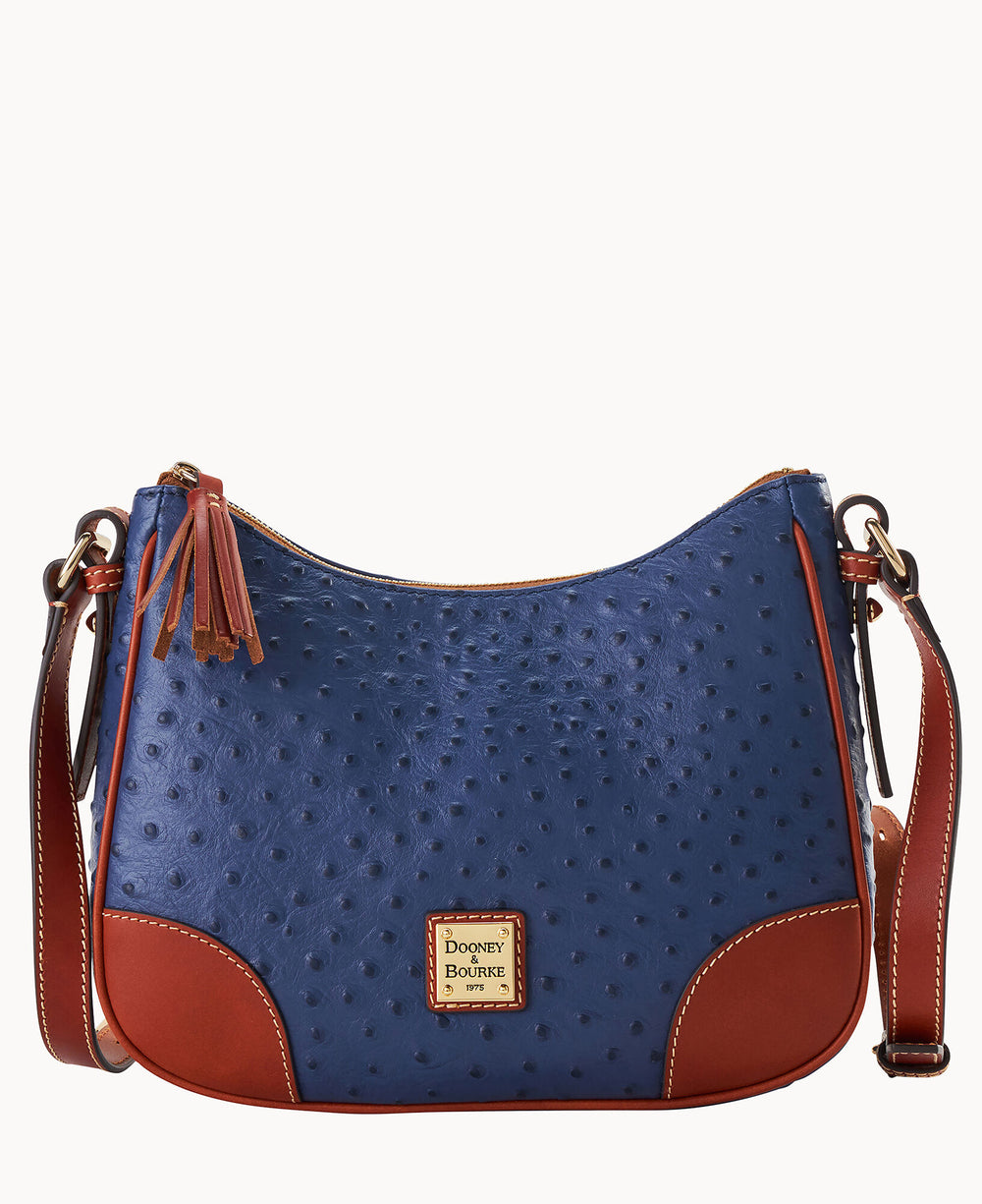 Ostrich Crossbody Hobo
