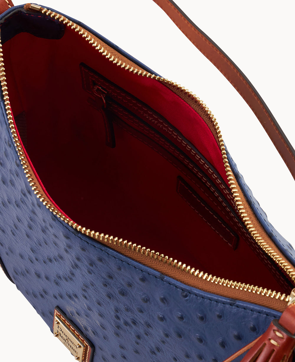Ostrich Crossbody Hobo