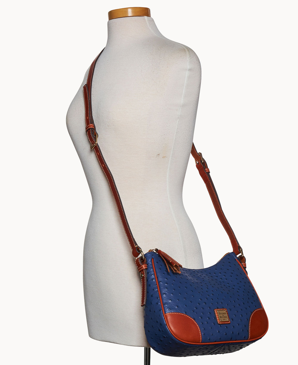 Ostrich Crossbody Hobo