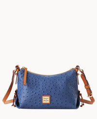 Ostrich Hobo Crossbody 22