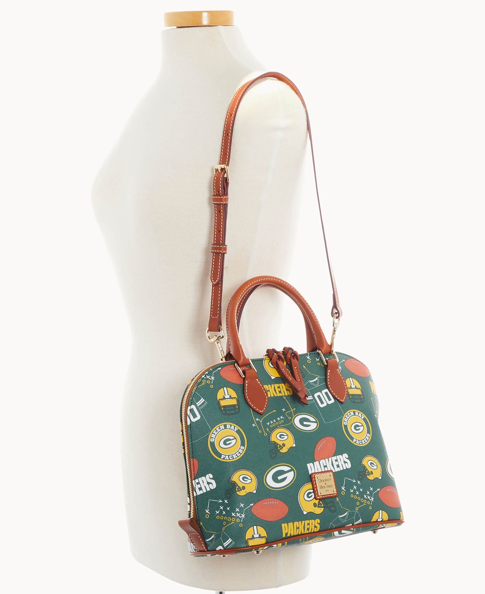 NFL Packers Zip Zip Satchel – Dooney & Bourke