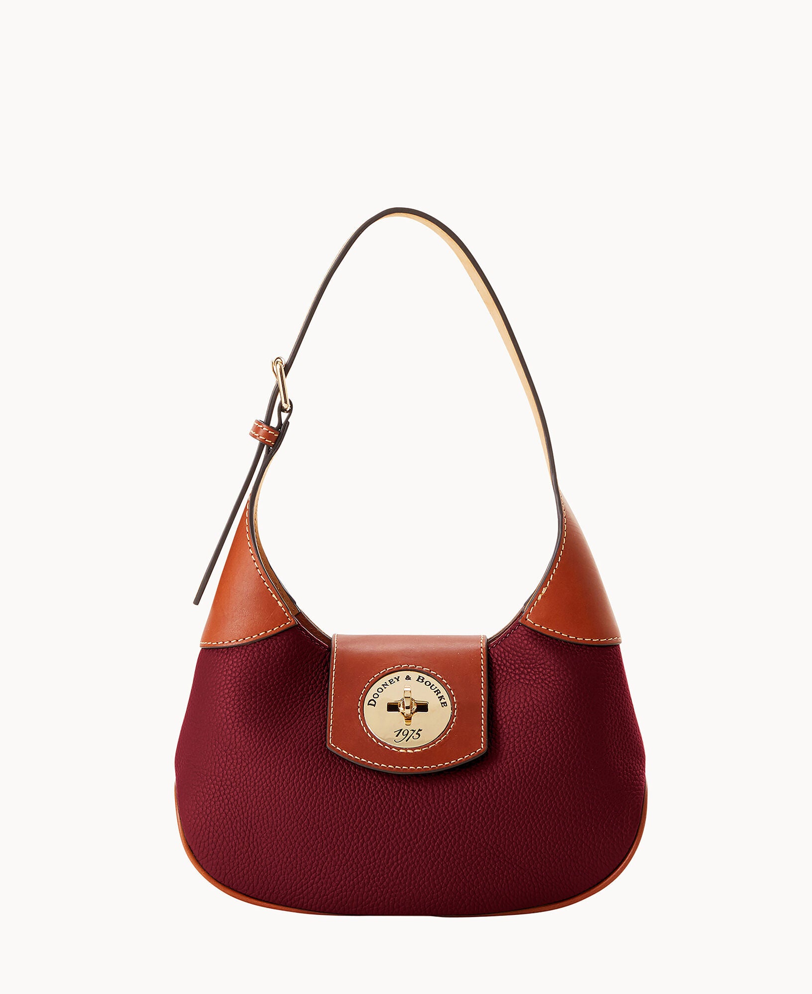 Dooney & Bourke バーガンディ ショルダーバッグ Pebble Turnlock Hobo 26 – Dooney & Bourke