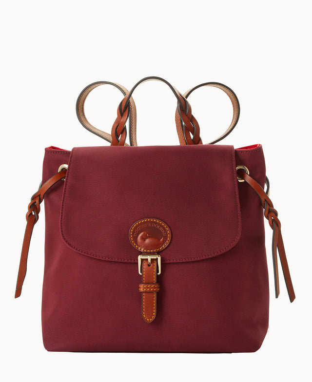 dooney black nylon and leather backpack Nylon Flap Backpack – Dooney & Bourke