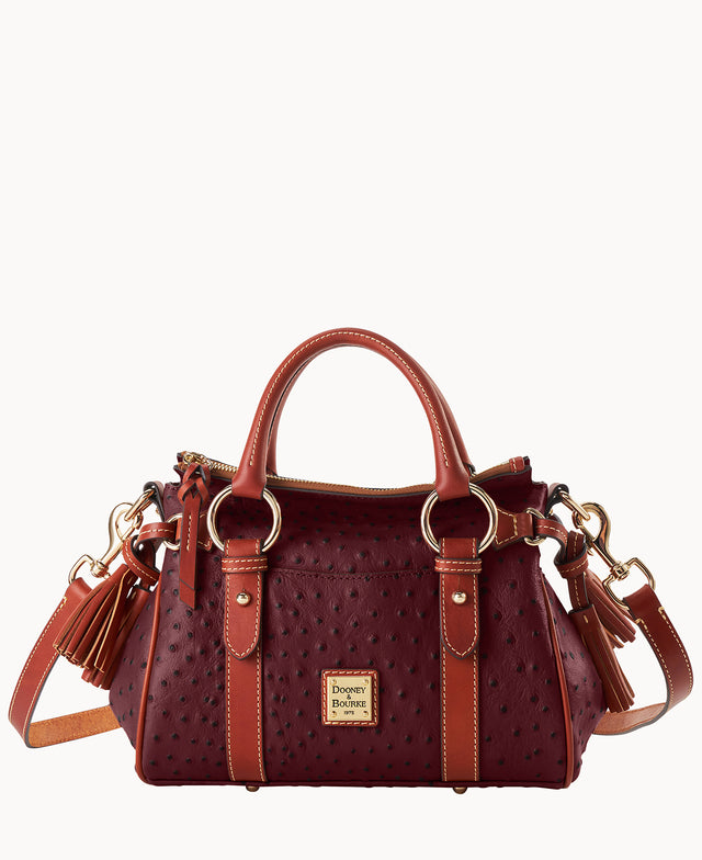 Ostrich Satchel With Pocket