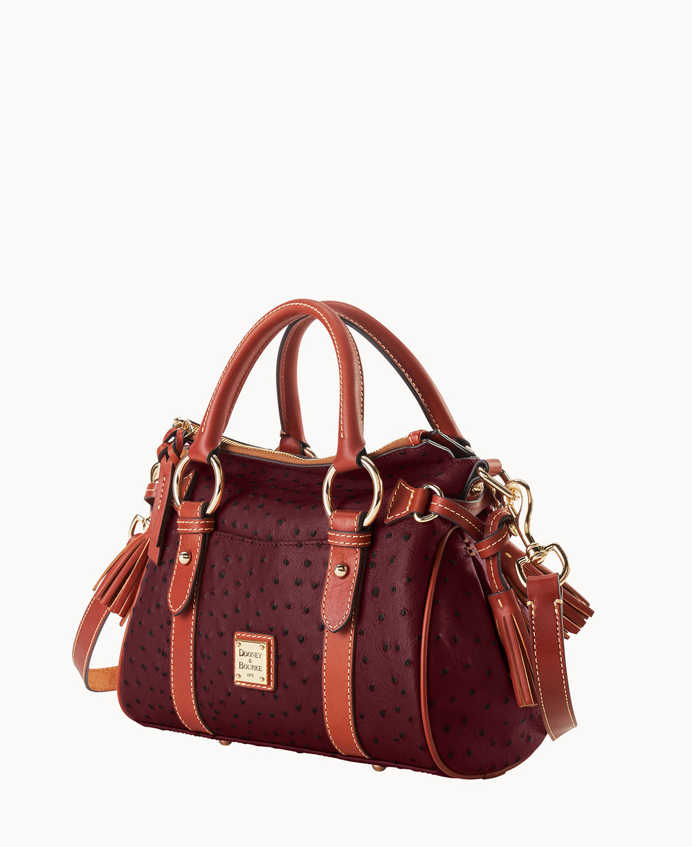 Ostrich Satchel With Pocket