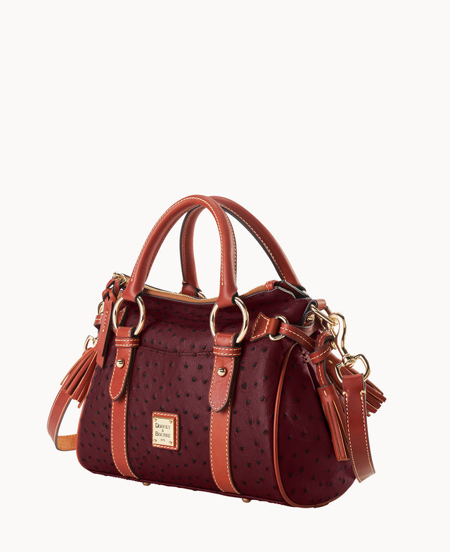Ostrich Satchel With Pocket