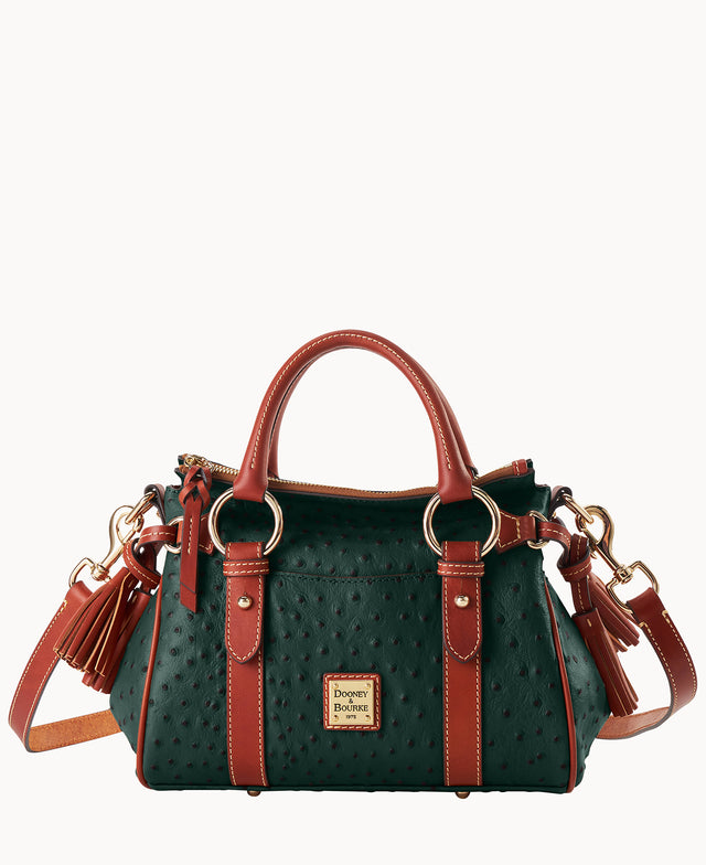 Ostrich Satchel With Pocket