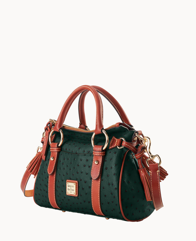 Ostrich Satchel With Pocket