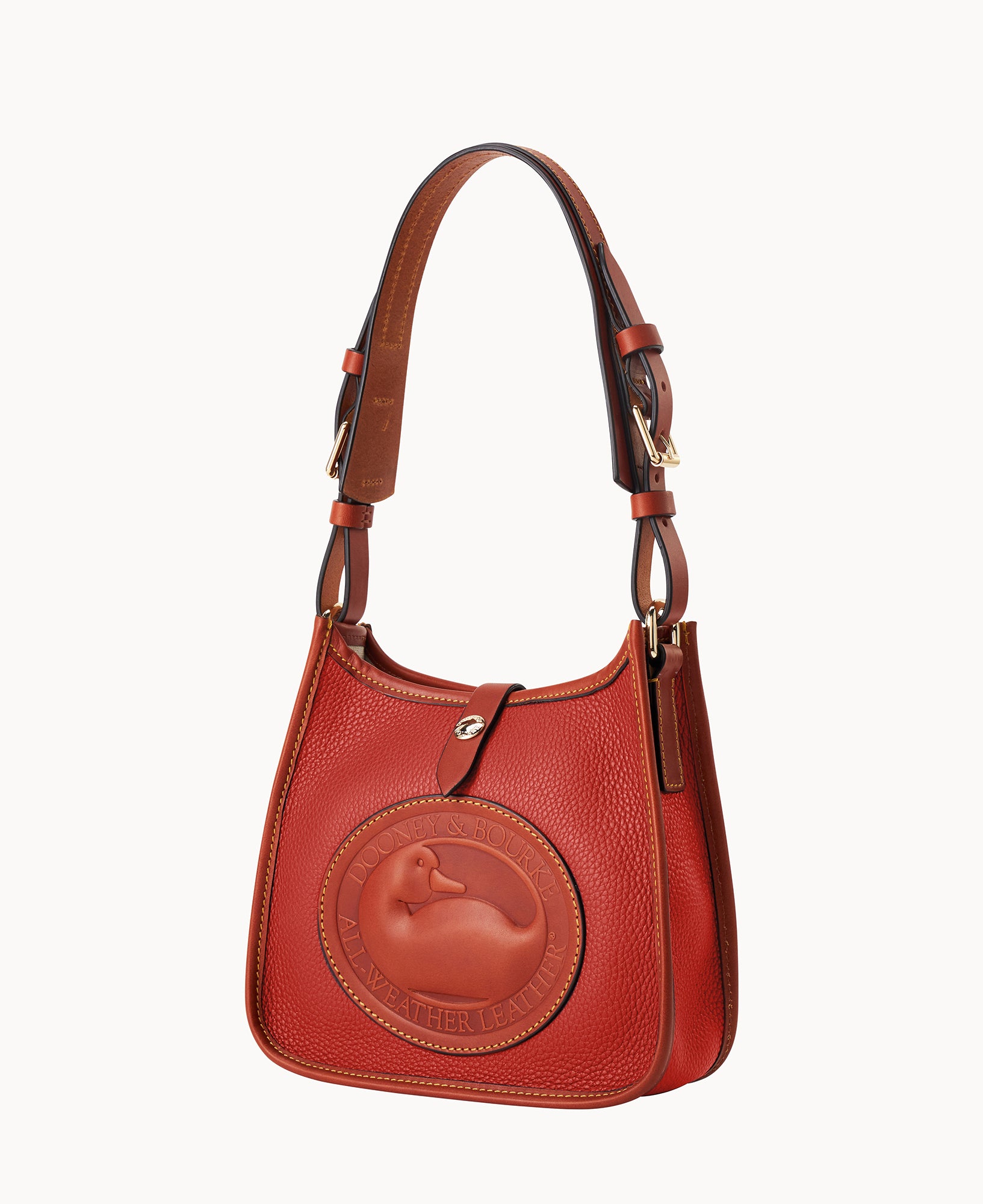 DOONEY&BOURKE シボ革 ショルダーバッグ チャーム付き レッド Heritage Hobo 23 – Dooney & Bourke