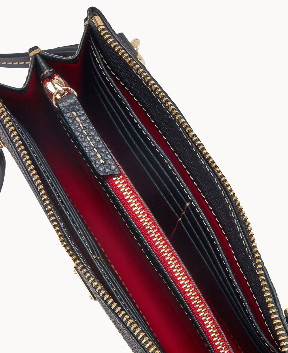Pebble Grain Multi Zip Crossbody