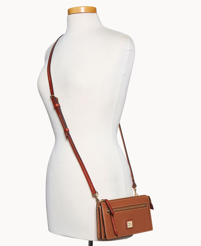 Pebble Grain Multi Zip Crossbody