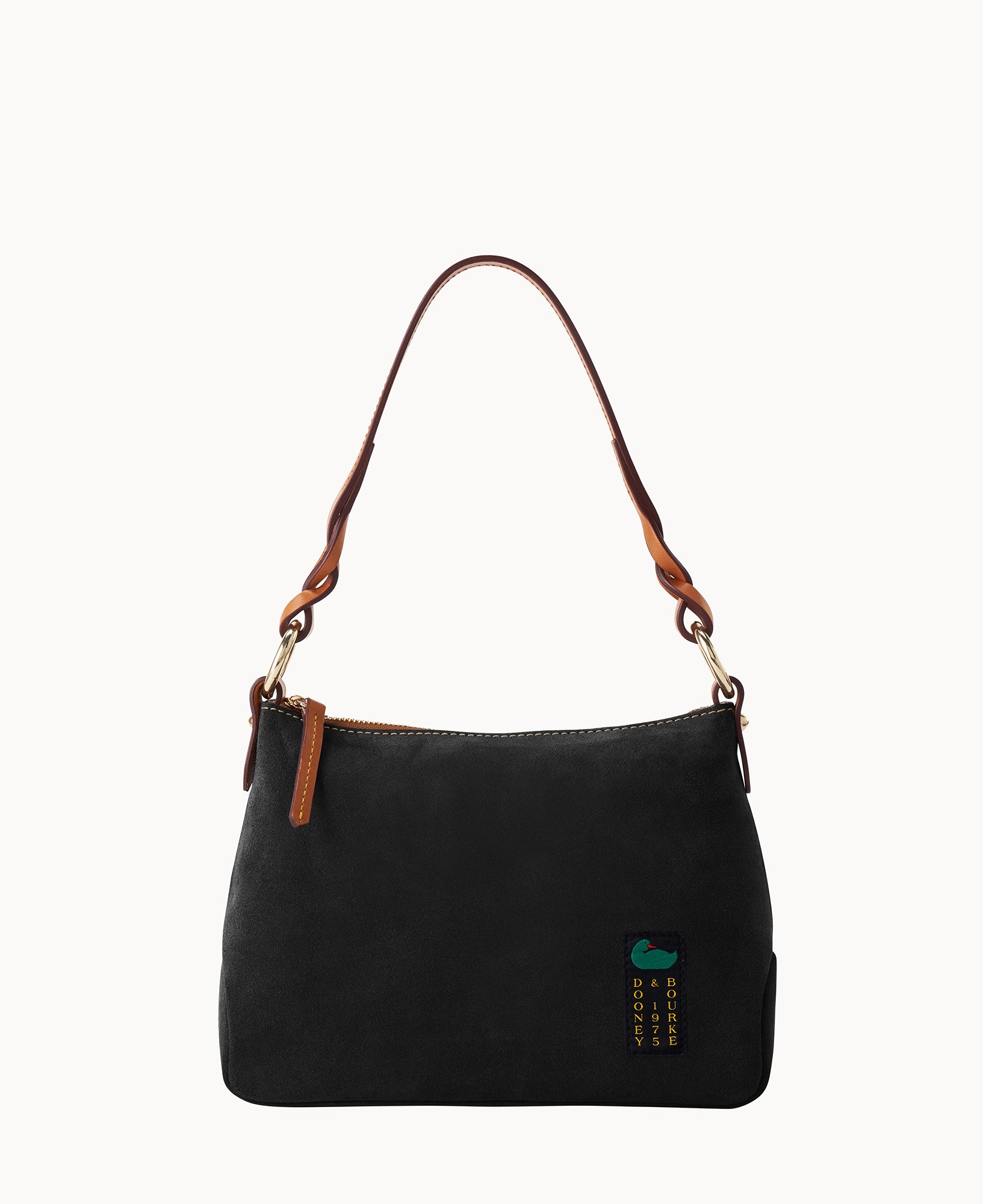 美品　Dooney & Bourke ショルダーバッグ オリーブ×ブラウン Suede Chloe 25 – Dooney & Bourke