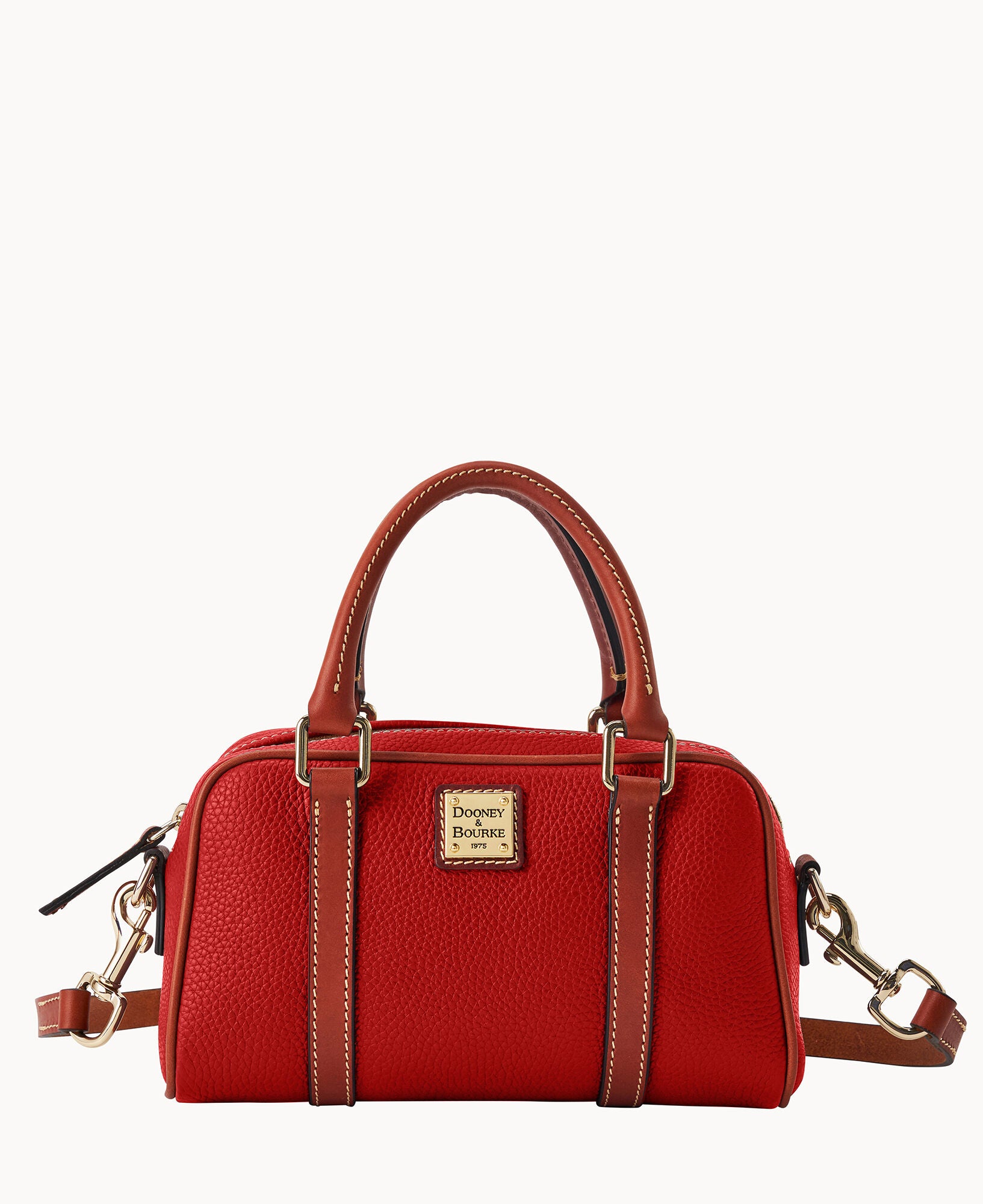 【美品】DOONEY&BOURKE 赤　希少　ミニボストン　レザー Pebble Grain Satchel 24 – Dooney & Bourke
