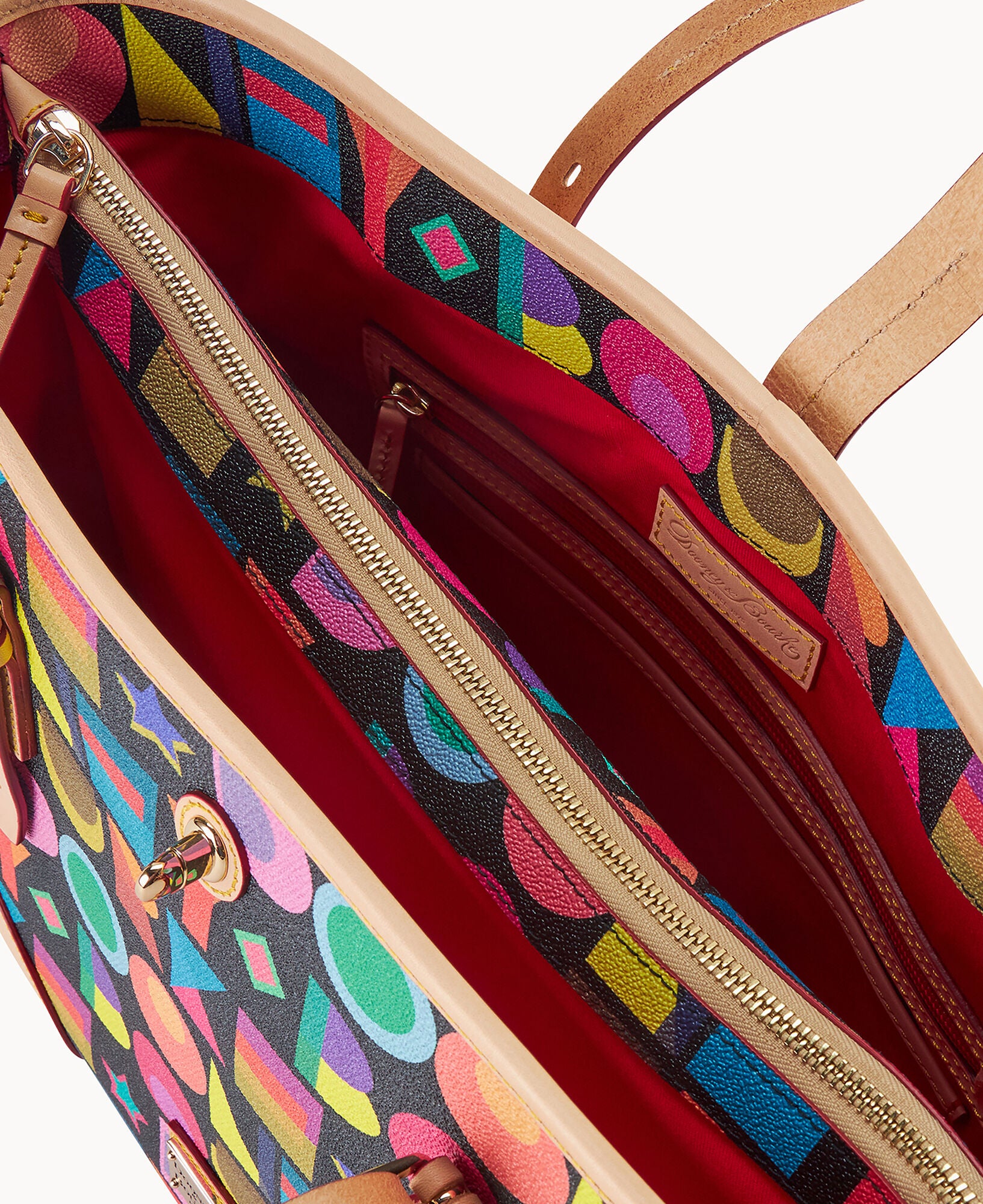 Dooney & Bourke Art Deco Top Handle Tote – Bold Design With Zip