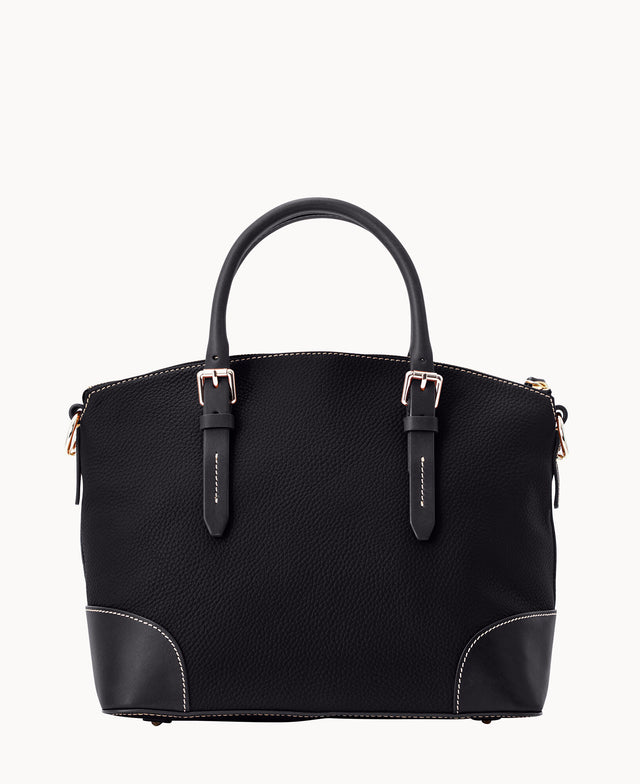 Dooney & Bourke Women's Pebble Grain Domed Satchel Bag in Black Best Dooney & Bourke Women's Pebble Grain Domed Satchel Bag in Black Best