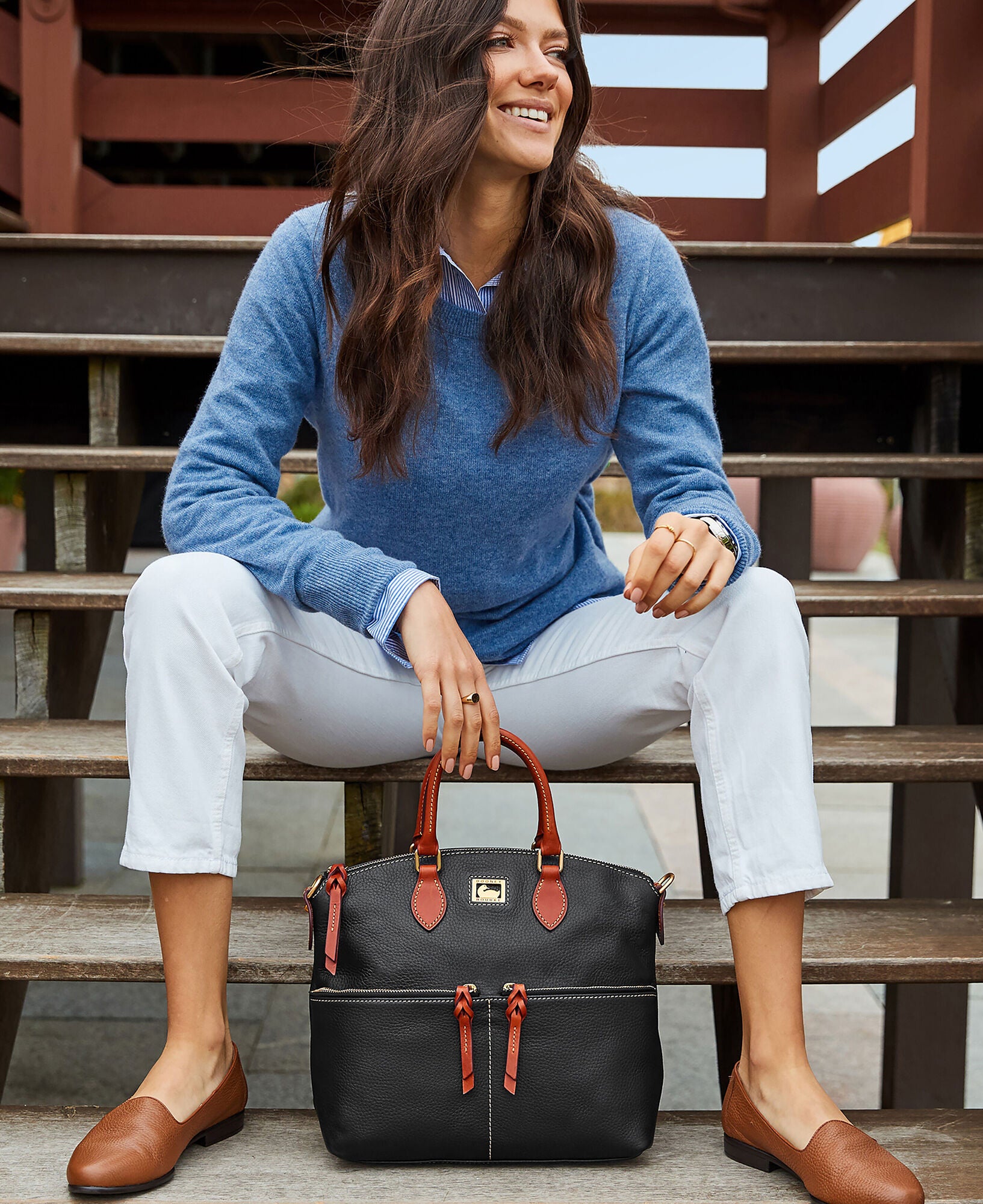 Dooney & Bourke Elsie ジップ サッチェルバッグ 2way Dooney & Bourke Elsie ジップ サッチェルバッグ 2way