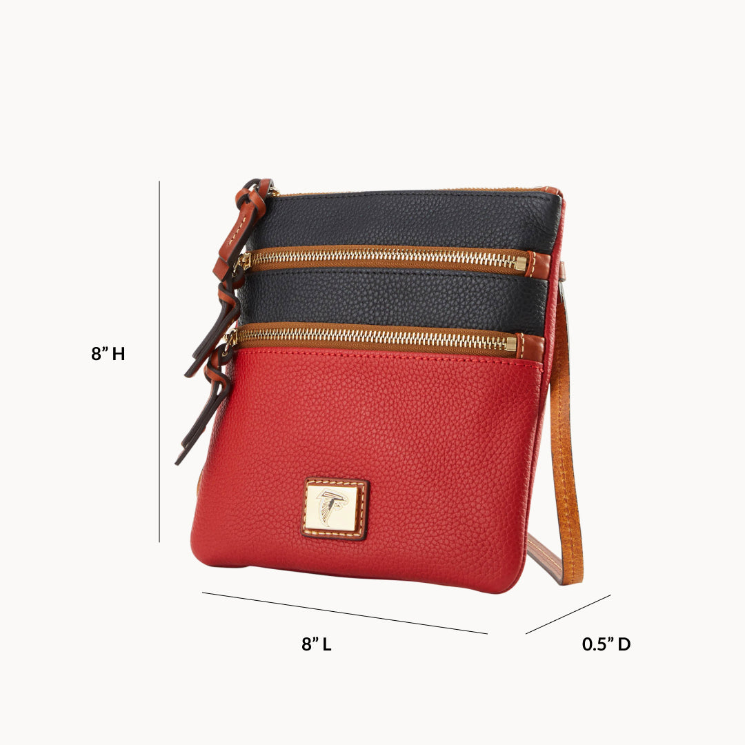 NFL Falcons Triple Zip Crossbody – Dooney & Bourke