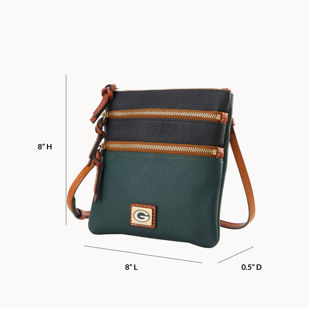 NFL Packers Triple Zip Crossbody – Dooney & Bourke