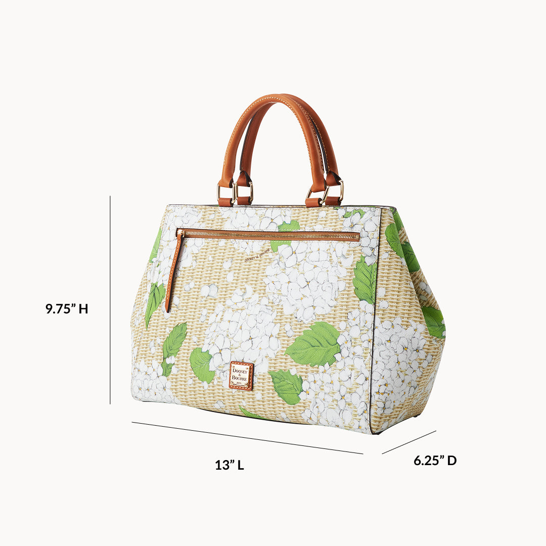 Hydrangea Basketweave Zip Satchel – Dooney & Bourke