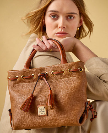 Pebble Grain Tassel Tote – Dooney & Bourke display picture 1