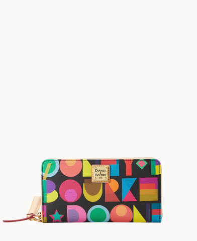 Art Deco Large Zip Around Wristlet – Dooney & Bourke