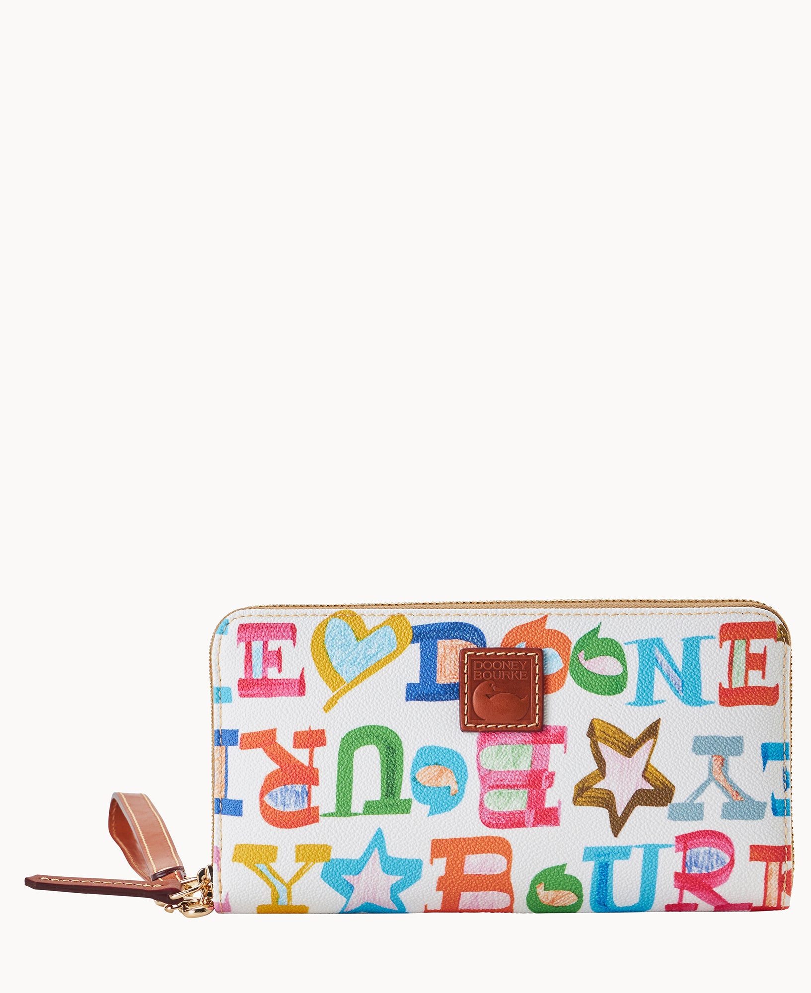 Doodle II Coated Cotton Large Zip Around Wristlet – Dooney & Bourke