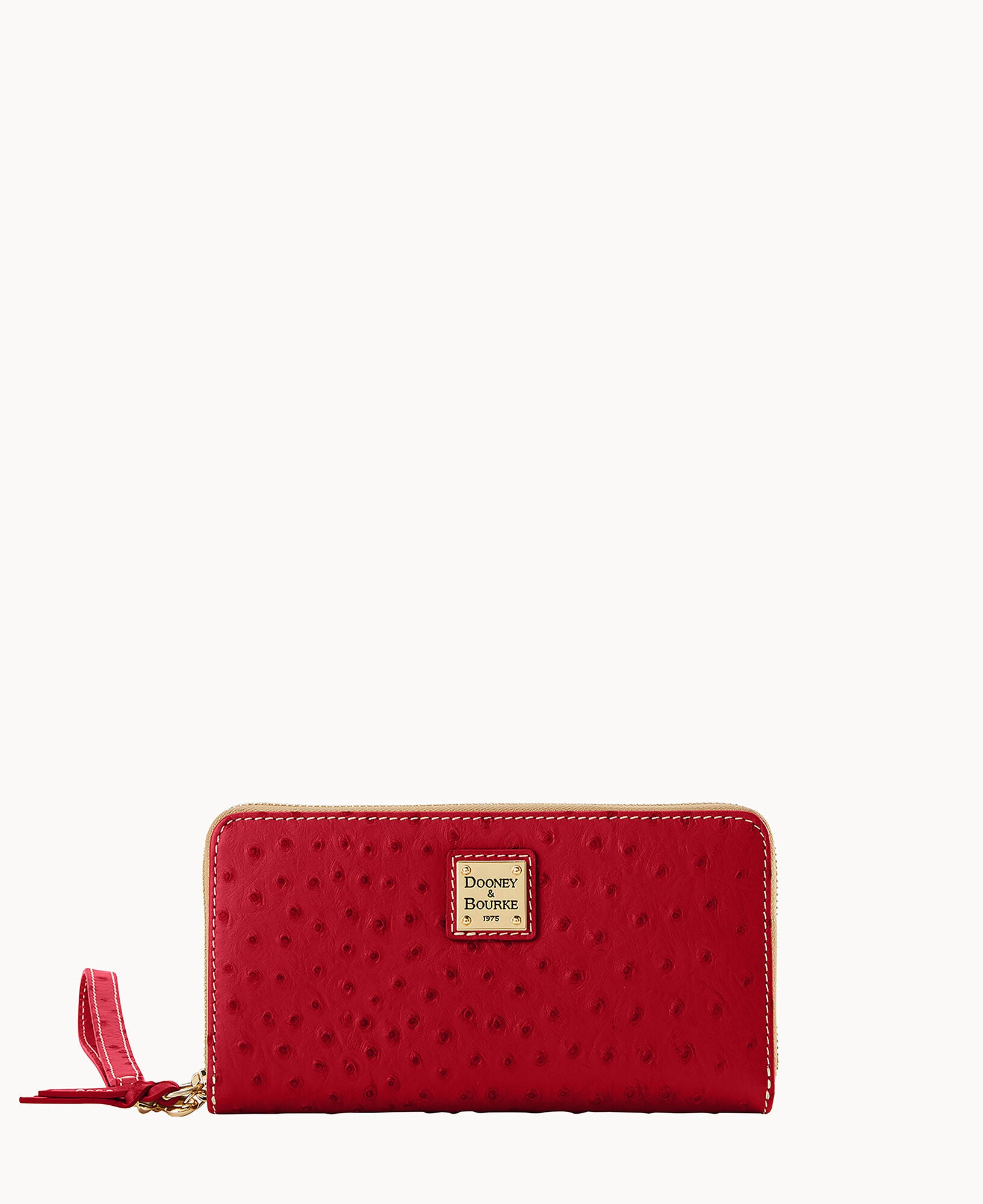 『long portefeuille』(ーmiroirー) Ostrich Large Zip Around Wristlet – Dooney & Bourke