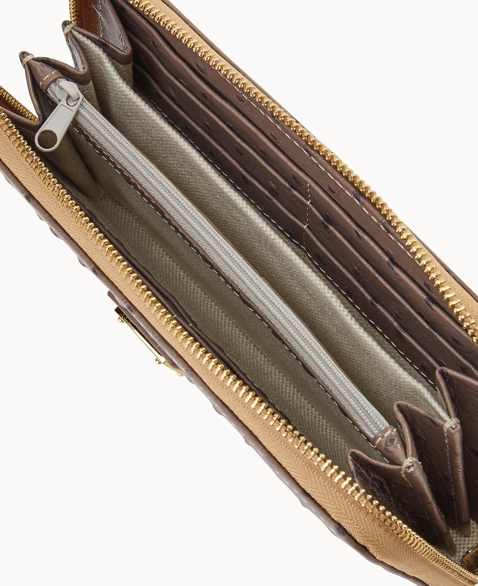 Ostrich Large Zip Around Wristlet – Dooney & Bourke