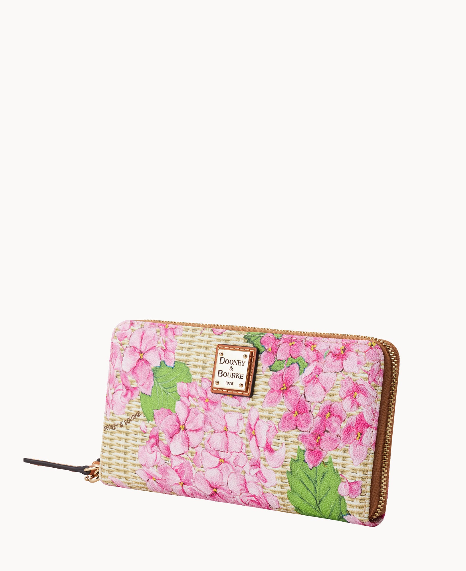 Hydrangea Basketweave Large Zip Around Wristlet – Dooney & Bourke