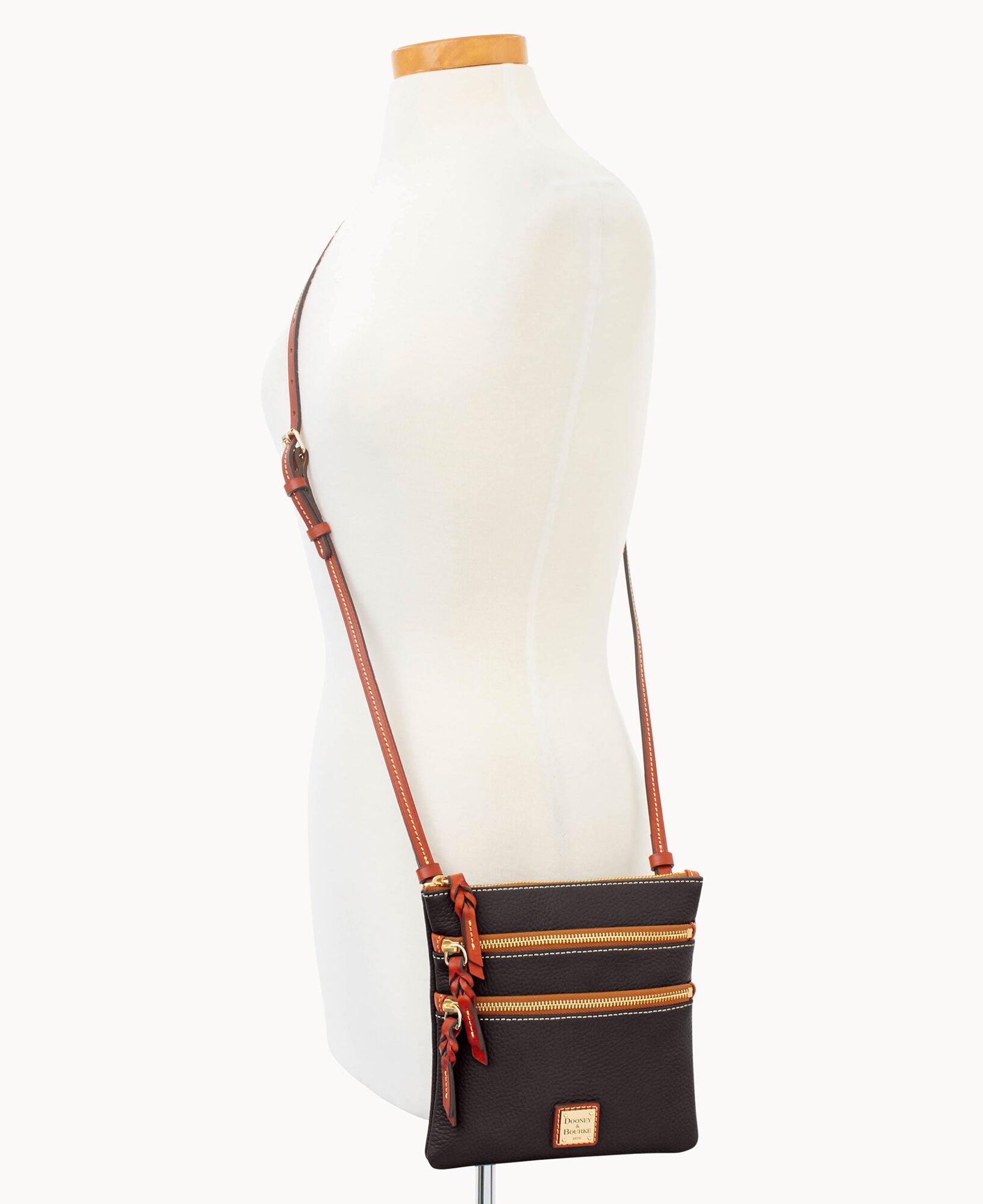 Pebble Grain North South Triple Zip – Dooney & Bourke