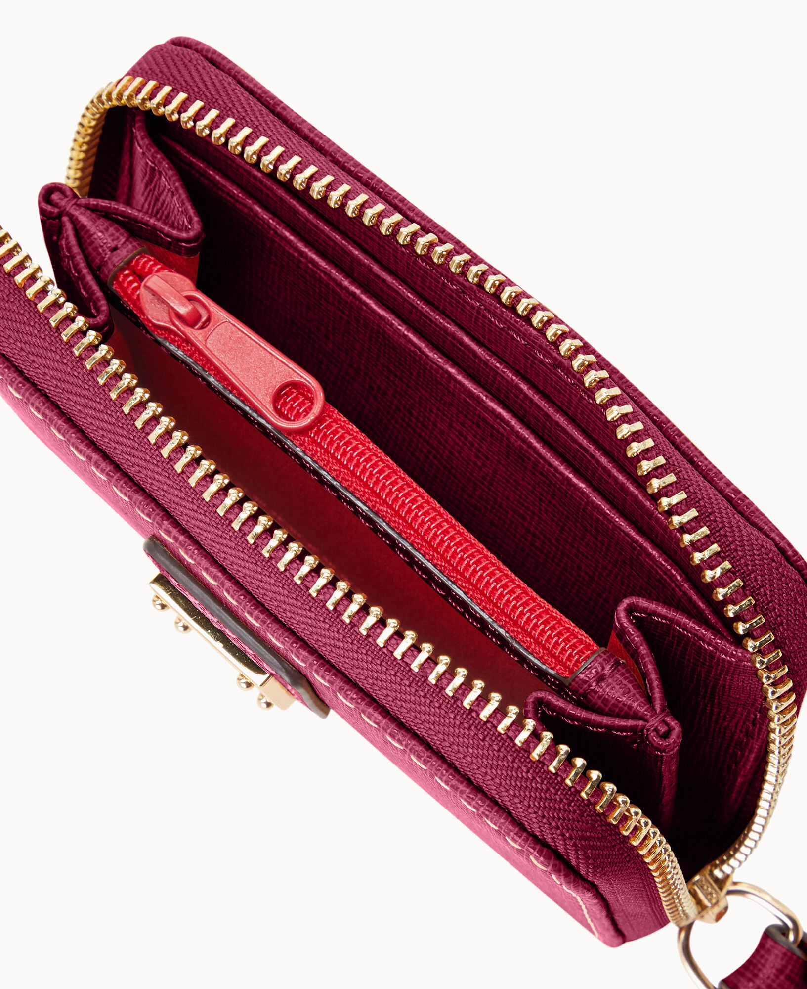 Saffiano Large Zip Around Credit Card Case – Dooney & Bourke