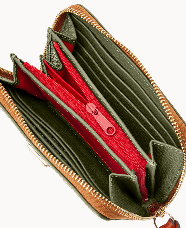 Pebble Grain Medium Zip Around Wallet