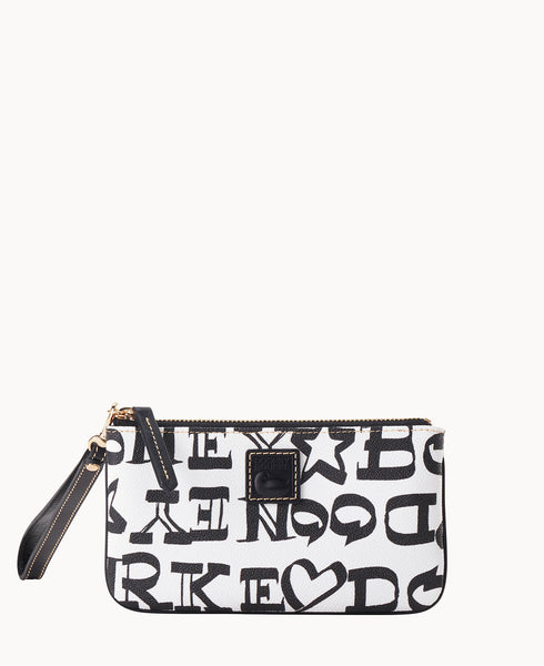 Doodle II Coated Cotton Medium Wristlet – Dooney & Bourke