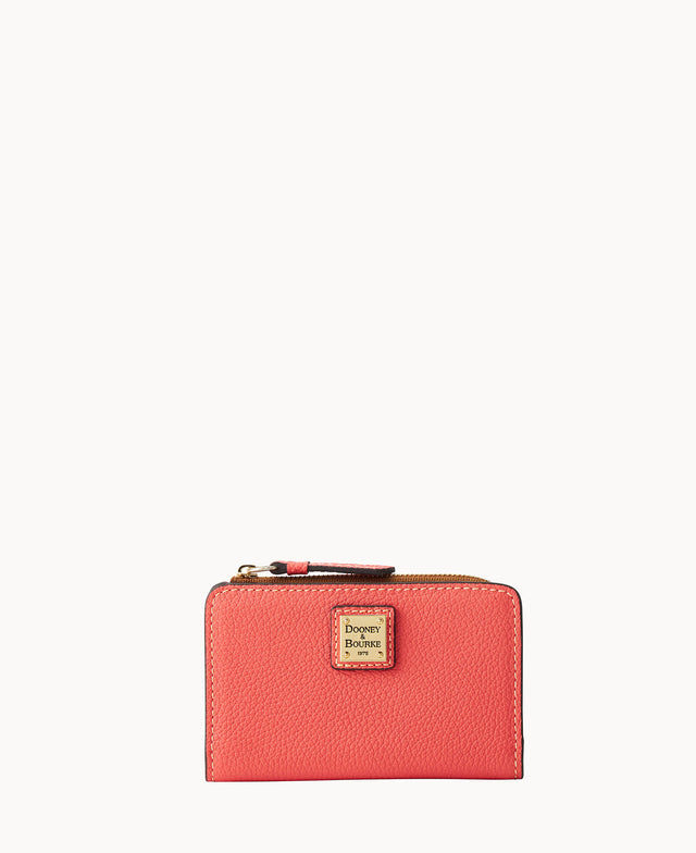Dooney & Bourke Pebble Grain Zip Clutch Wallet - Compact Leather Card Holder & Money Organizer