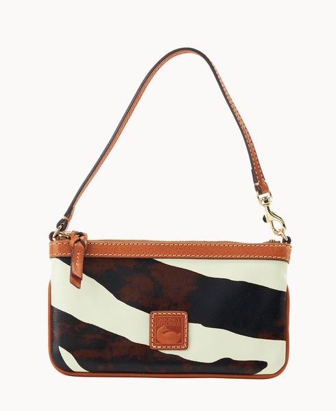 Zebra Leather Large Slim Wristlet – Dooney & Bourke