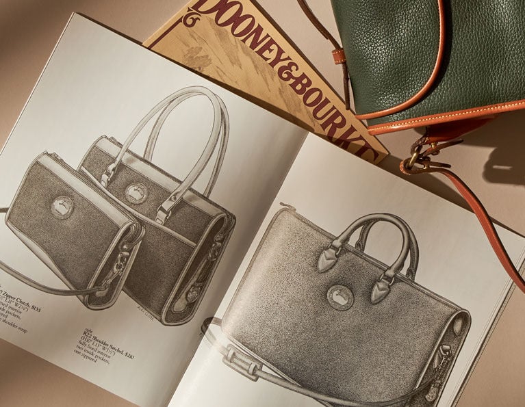 Vintage Dooney & Bourke All Weather Leather Handbags Made in USA, from the  1970s and 1980s