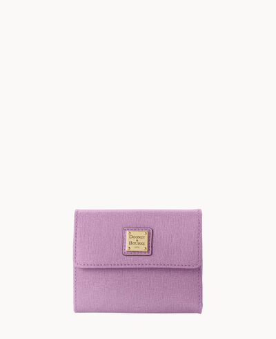 Saffiano Small Flap Credit Card Wallet