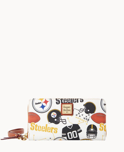 NFL Steelers Large Zip Around Wristlet