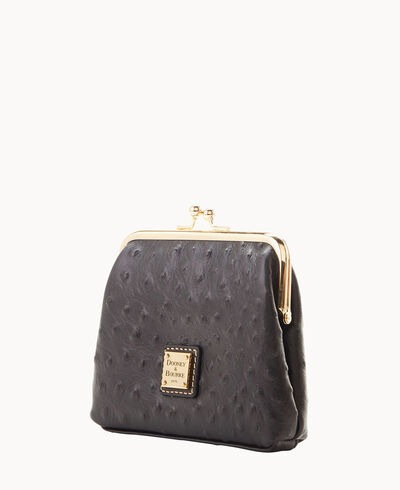 Ostrich Large Framed Purse