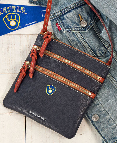 MLB Brewers N S Triple Zip Crossbody