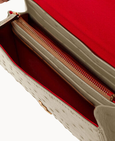Ostrich Daphne Crossbody Wallet