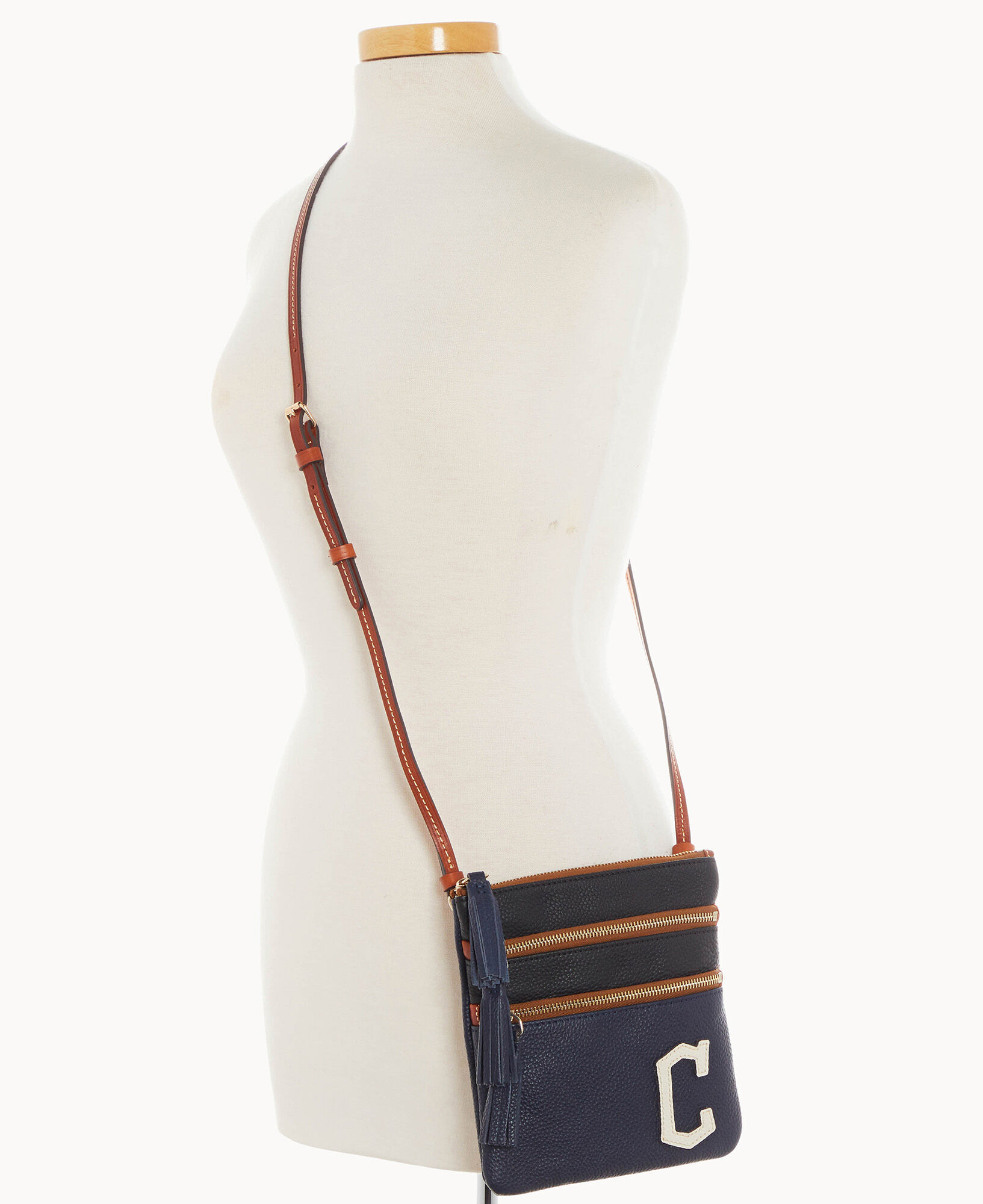 Dooney and bourke sale crossbody nylon triple zip
