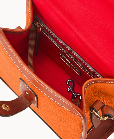 Pebble Grain Flap Crossbody