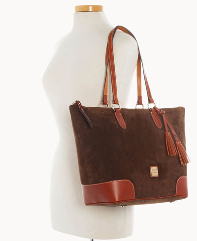 Suede Career Tote