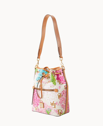 Hydrangea Monogram Drawstring