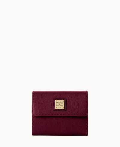 Saffiano Small Flap Credit Card Wallet