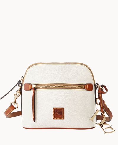 Pebble Grain Domed Crossbody